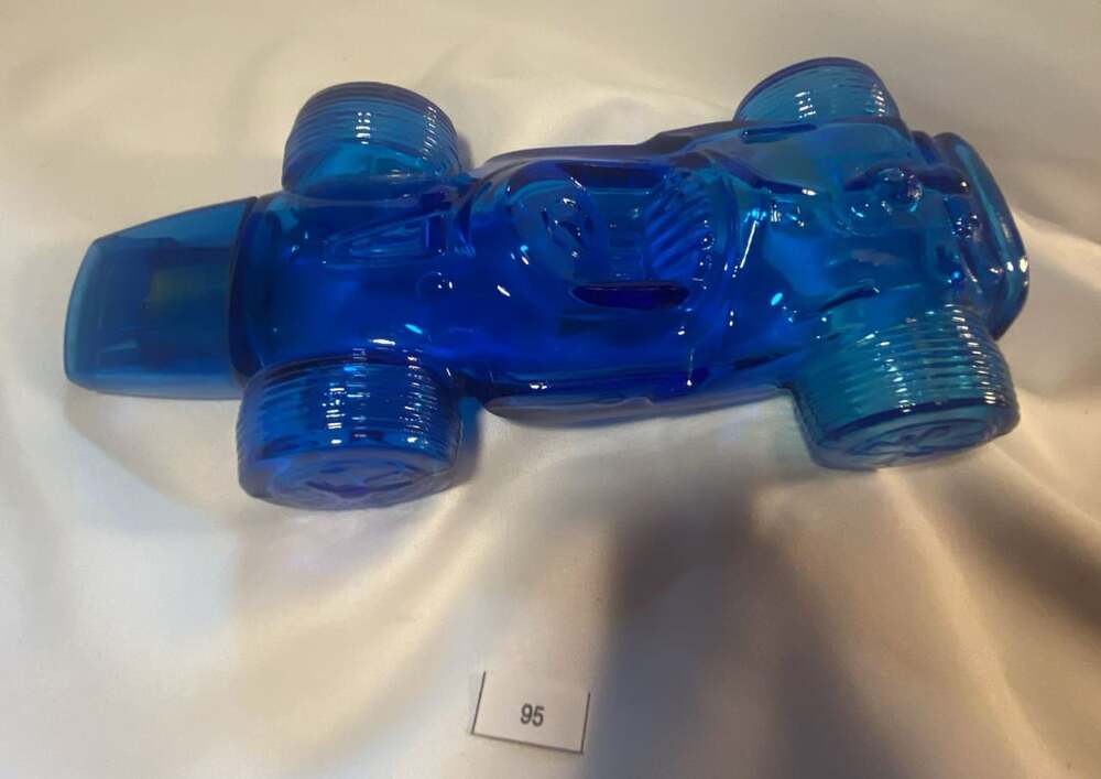Avon 1972 Wild Country Cobalt Blue Sure Winner Race Car Decanter Aftershave Bott